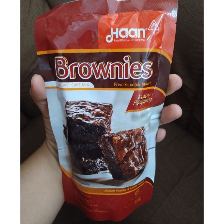 

Paket Ekslusif Haan brownies kukuspanggang 23gr instan cake mix