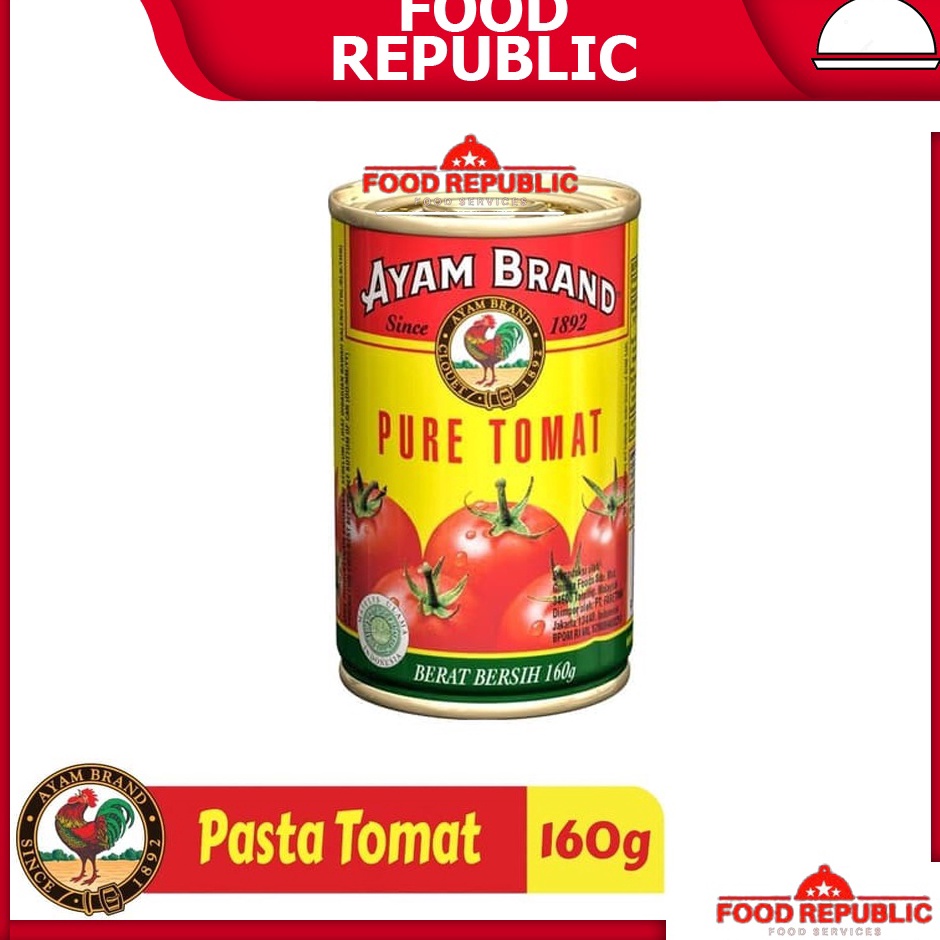 

Harga Max AYAM BRAND TOMATO PUREE 16 GR PASTA TOMAT KALENG HALAL NO MSG