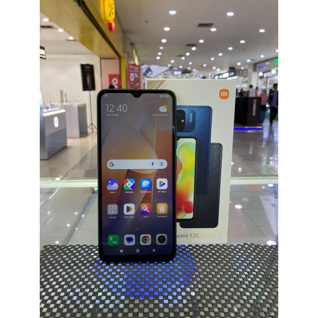 XIAOMI REDMI 12C 3/32GB SECOND SEKEN BEKAS RAM 3 INTERNAL 32