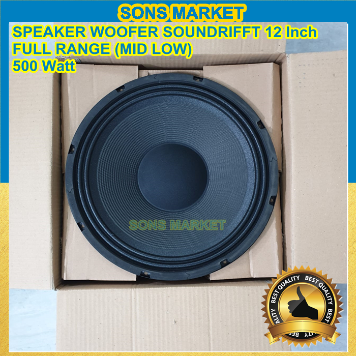 SPEAKER WOOFER KOMPONEN SOUNDRIFFT SD 1250 12in 12 inch 500 WATT 12inch FULL RANGE SD1250