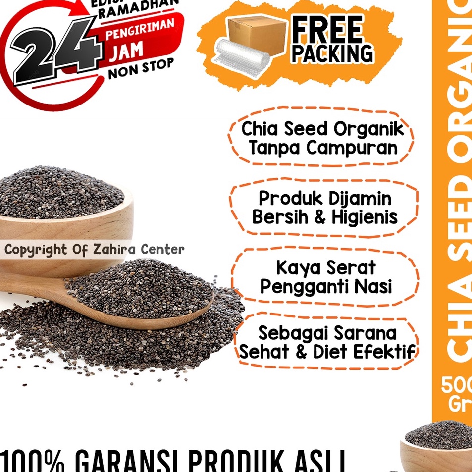 

Langsung pesan Organic Black Chia Seed 5Gr Premium Rasa Nikmat Dijamin Bersih Higienis Untuk Diet Ketogenic Keto