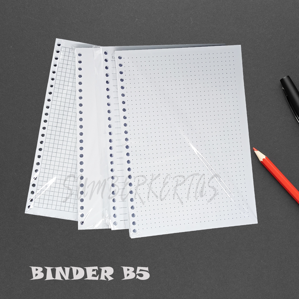 

(isi 50 lbr)Loose leaf/Kertas binder/Binder /isi ulang file bookpaper 80 GSM B5# RULED# DOTTED#GRID #BLANK#LOSSE LEAF MURAH (isi 50)