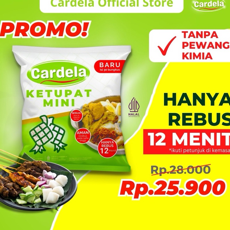 

Penawaran khusus CARDELA Ketupat Mini 6gr 3 pcs x 2gr