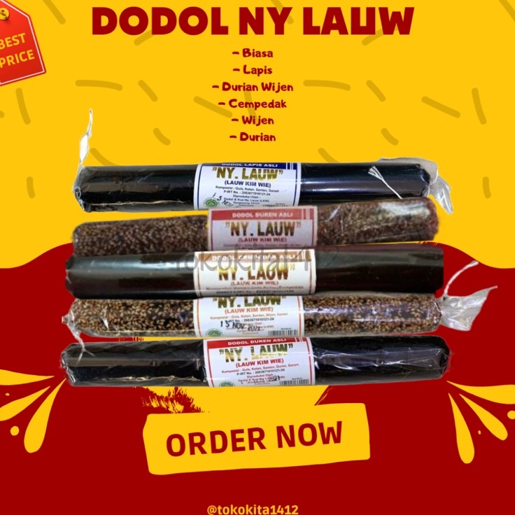 

Termurah Dodol Ny Lauw Lauw Kim Wie Halal Tradisional Asli Khas Tangerang Betawi 2 gr