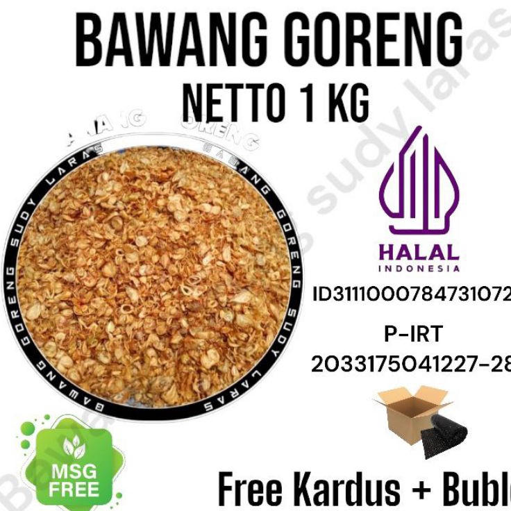 

Terbatas BAWANG goreng ASLI Brebessumenep 1 Kg renyah