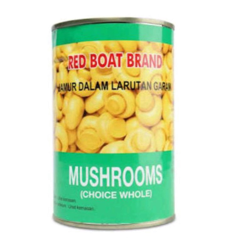 

Promo Max Jamur Kancing Kaleng Champignon Mushroom Red Boat Brand 425 Gram