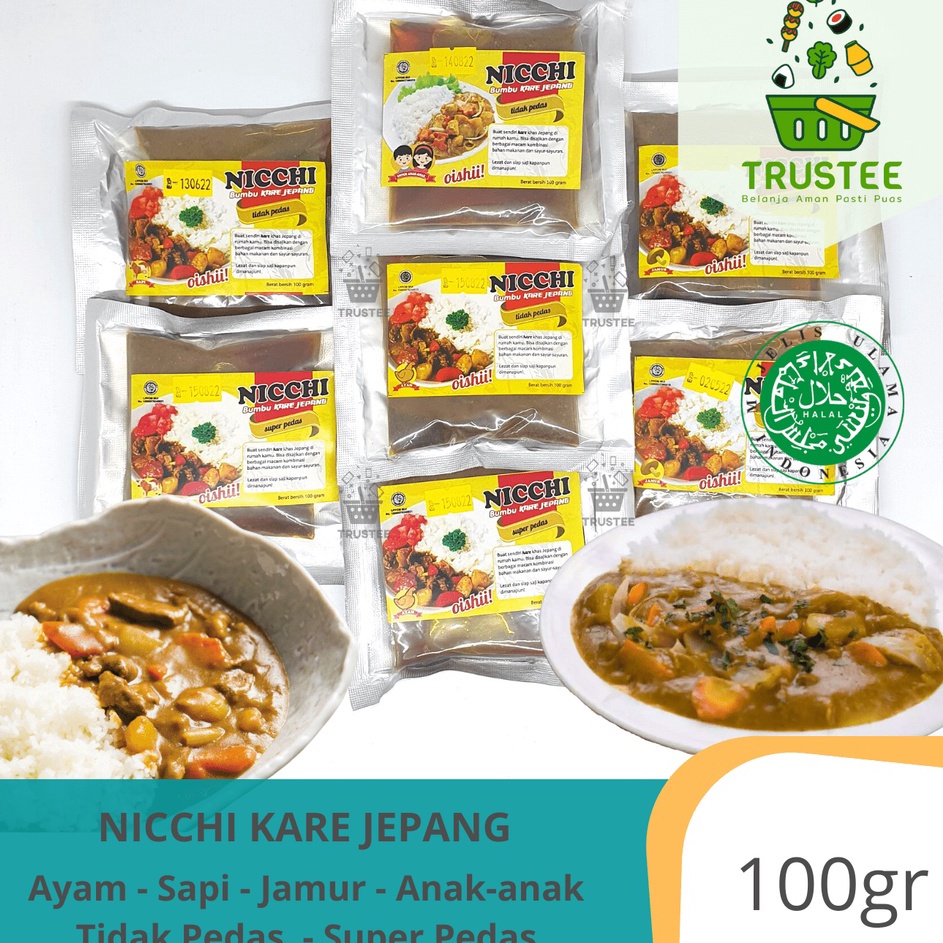 

Laku keraz NICCHI kare Golden Curry HALAL 1g Kari ala Jepang Nichi kare anak