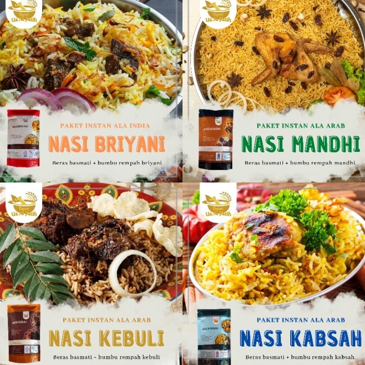 

Segera belanja Beras Basmati 2gr Bumbu instan nasi kebuli nasi biryani nasi mandhi briyani kebuli mandhi kabsyah bukhori biryani kabsah beras nasi arab nasi india basmati india timur tengah