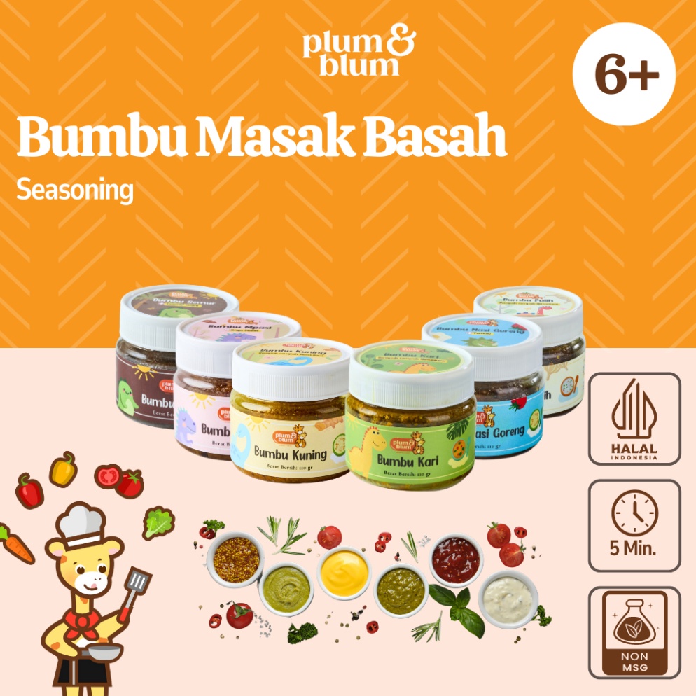 

Sale Oke Plum Blum Bumbu Masak Mpasi Bumbu Basah Alami Serbaguna No MSG 1 gr