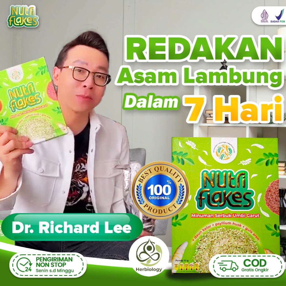 

Grosiran Nutriflakes Sereal Cereal Ekstrak Daun Kelor Umbi Garut Solusi Atasi Asam Lambung Maag Akut Diabetes Makanan Diet Tingkatkan Antibody Imunitas Tubuh Isi 28gr herbiology