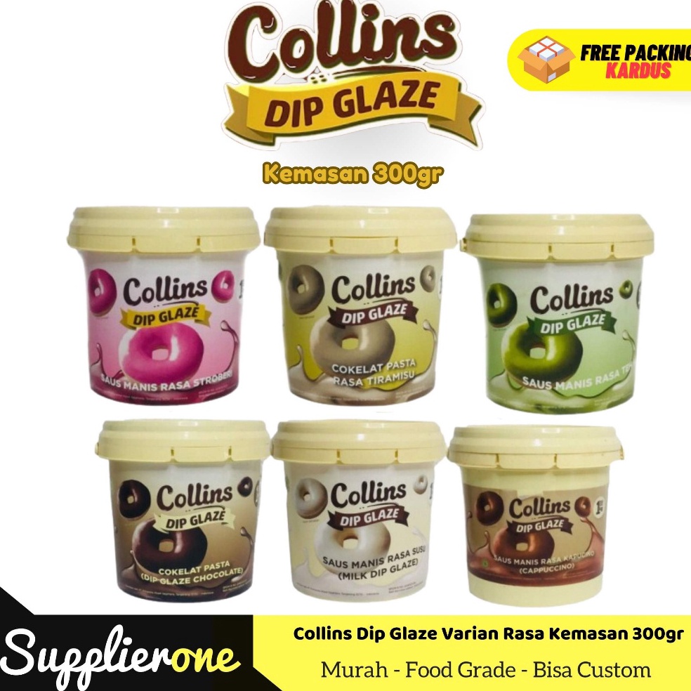 

Meroket Collins Dip Glaze 3gr Toping Donat Collins Selai Donat Collins Selai Donat