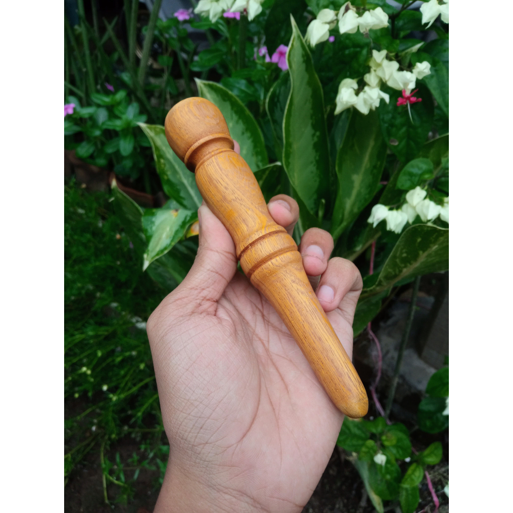 Alat Bantu Pijat Kayu Kelor Emas Model Profil Kualitas Premium
