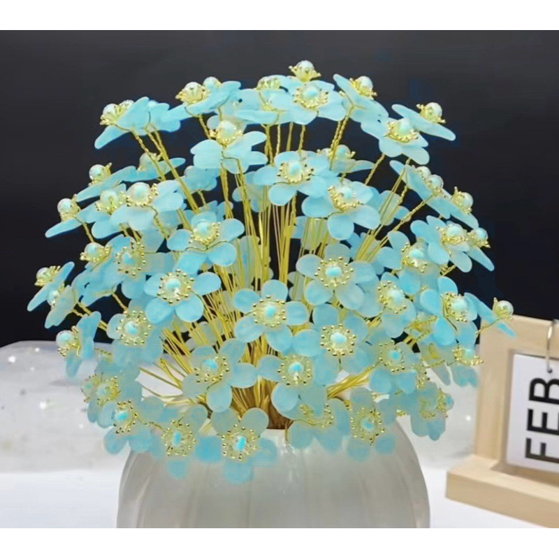 # 1533 Happy Cherry Blossom Handmade DIY bunga Artificial bunga mote kreatif bunga kawat Sakura [typ