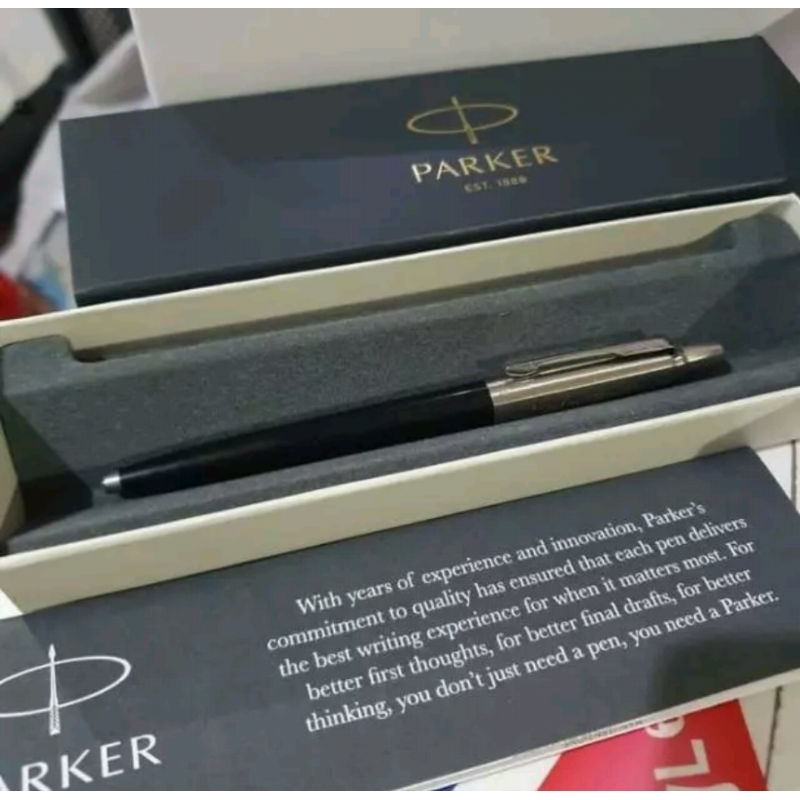 

Pulpen Parker ORIGINAL Jotter Black Stainles Exlusive Gratis Gravir Nama