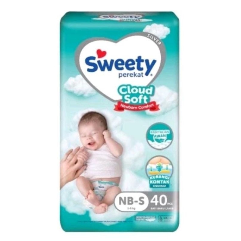 Sweety Silver NBs40 / Sweety Silver NB / Sweety Murah / Sweety Silver Pants / NBs40 / Popok Murah / 