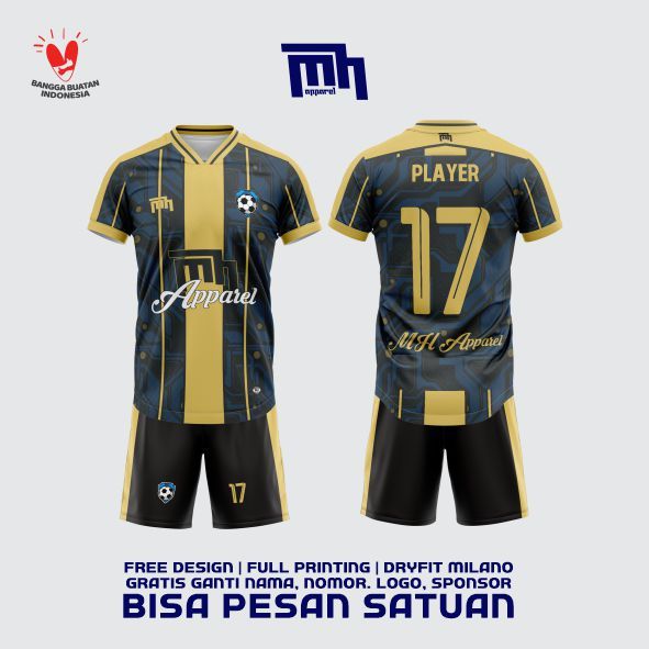 BAJU JERSEY FUTSAL/BOLA FULL PRINTING FREE CUSTOM DESAIN (FREE NAMA DAN LOGO-LOGO)