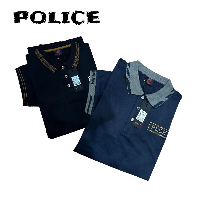 POLICE KAOS KERAH PRIA ORIGINAL TEBAL 03