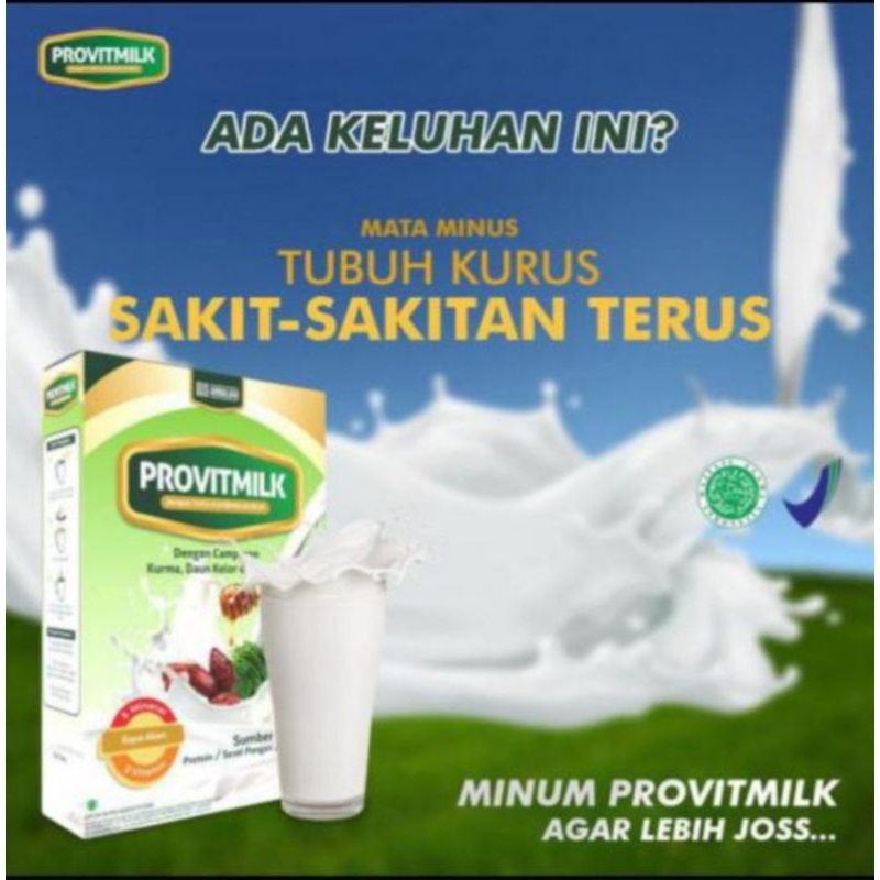 

Susu Kambing Etawa PROVITMILK Plus KURMA, MADU, DAUN KELOT kemasan @ 200 gram