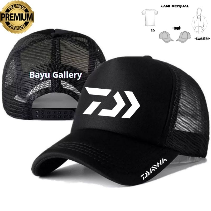 BAYU GALLERY Topi Trucker DAIWA - Topi Distro DAIWA Logo - Topi DAIWA Premium - Topi Pria Dewasa - T