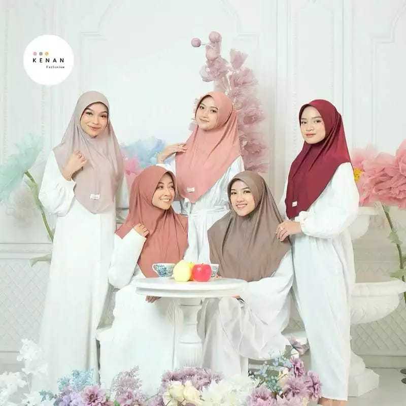 KENAN HIJAB ORI - HIJAB BERGO LANNA DAILY INSTANT PET SIZE L MATT JERSEY MUSLIM KERUDUNG WANITA