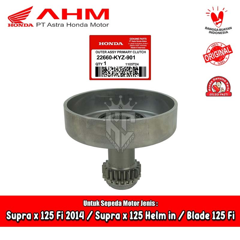 Rumah Lonceng Mangkok Kampas Ganda Honda Supra x Blade 125 Fi Helm in Original AHM 22660-KYZ-901
