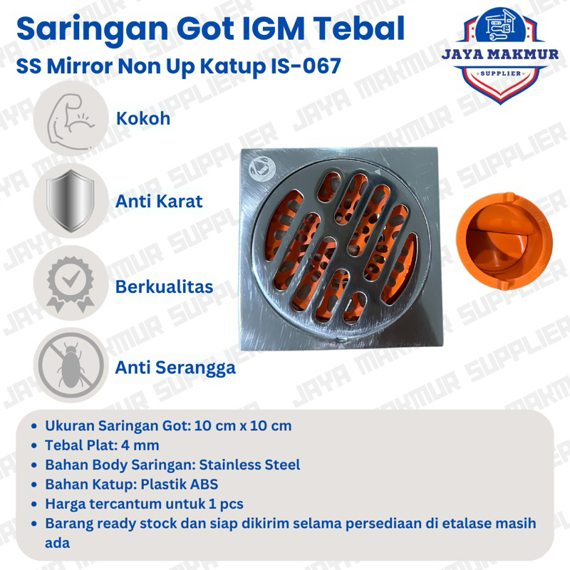 Saringan Got IGM Tebal Non Up Katup | Saringan Got Anti Serangga