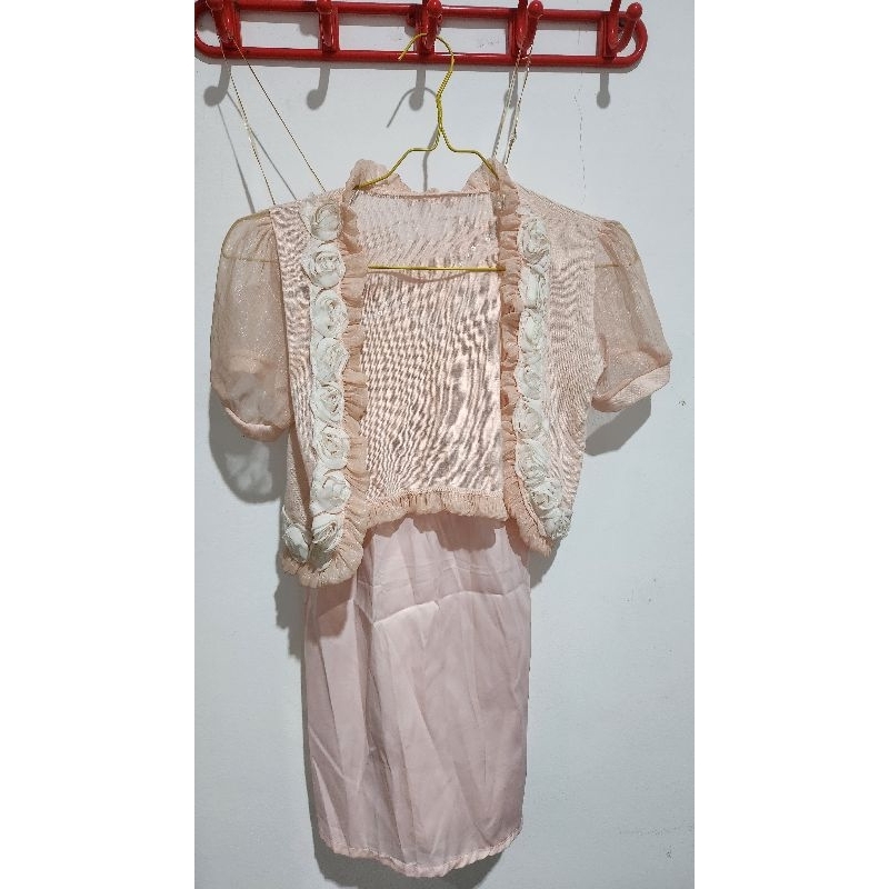 Party Dress Mini Peach Pink