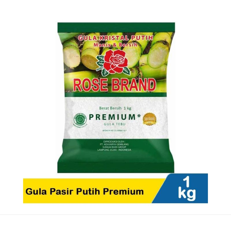 

gula pasir 1kg rosebrand