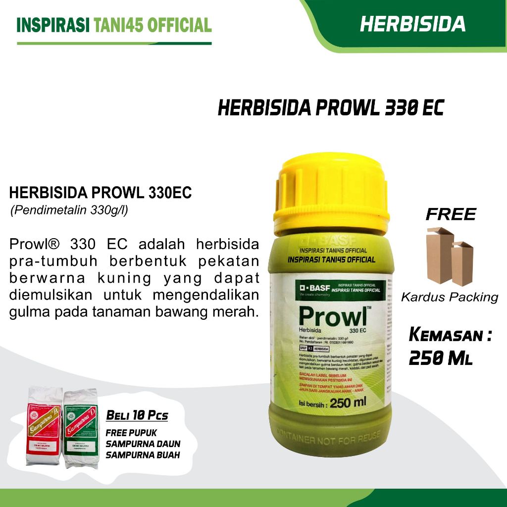 Herbisida Prowl 330EC 250ml Herbisida Pra Tumbuh Untuk Pengendalian Gulma Tanaman Bawang