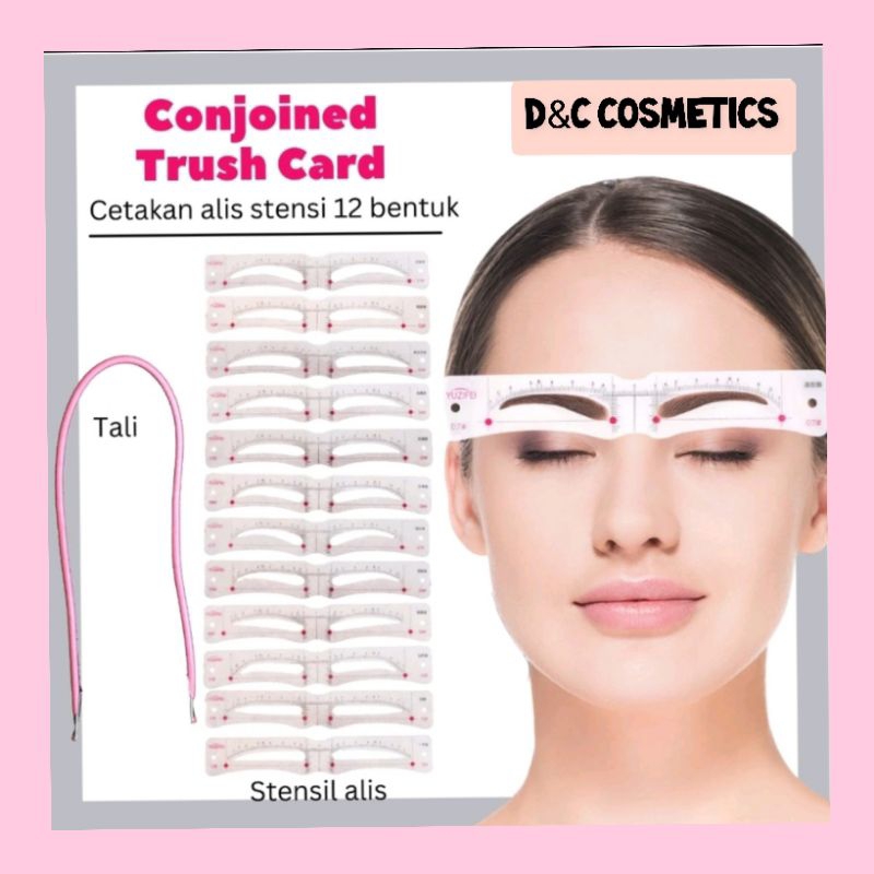 CETAKAN ALIS 12 MODEL Dengan Tali Karet / Cetakan Alis Tali Pembentuk Alis