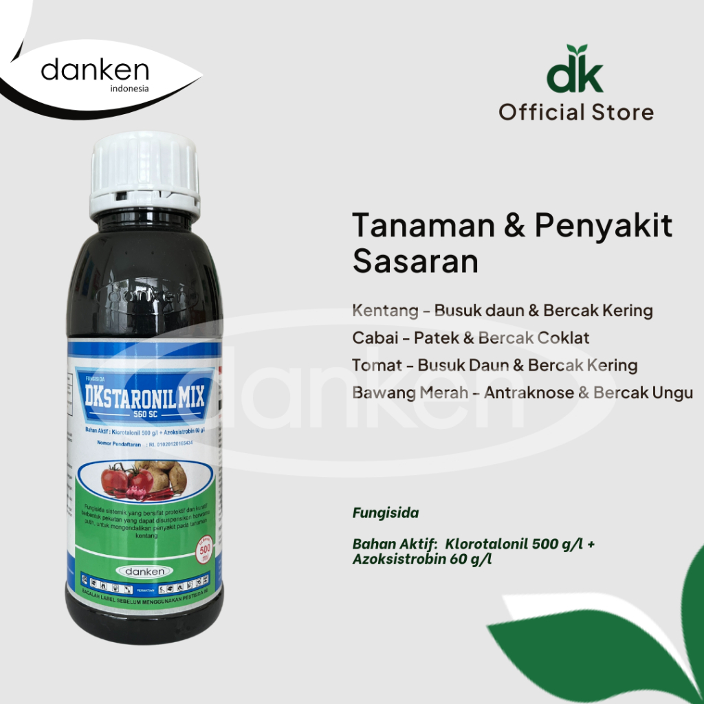 DKStaronil Mix 560 SC Fungisida 250 ml | 500 ml | Pestisida Tanaman Kentang Cabai Tomat Bawang Merah