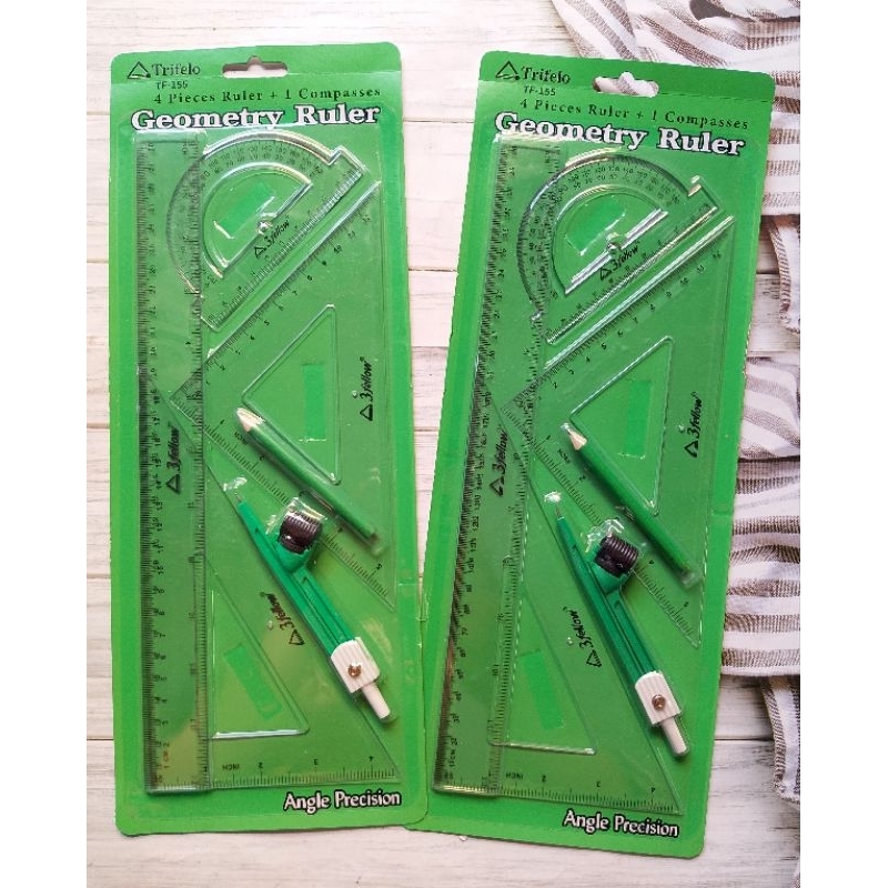 

(6PC) GEOMETRY RULER TRIFELO TF-155 /4 PC PENGGARIS + 1 JANGKA