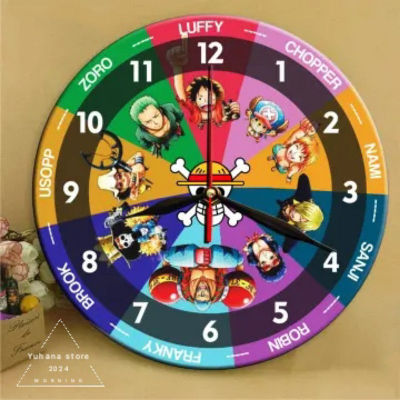 Jam dinding one piece anime