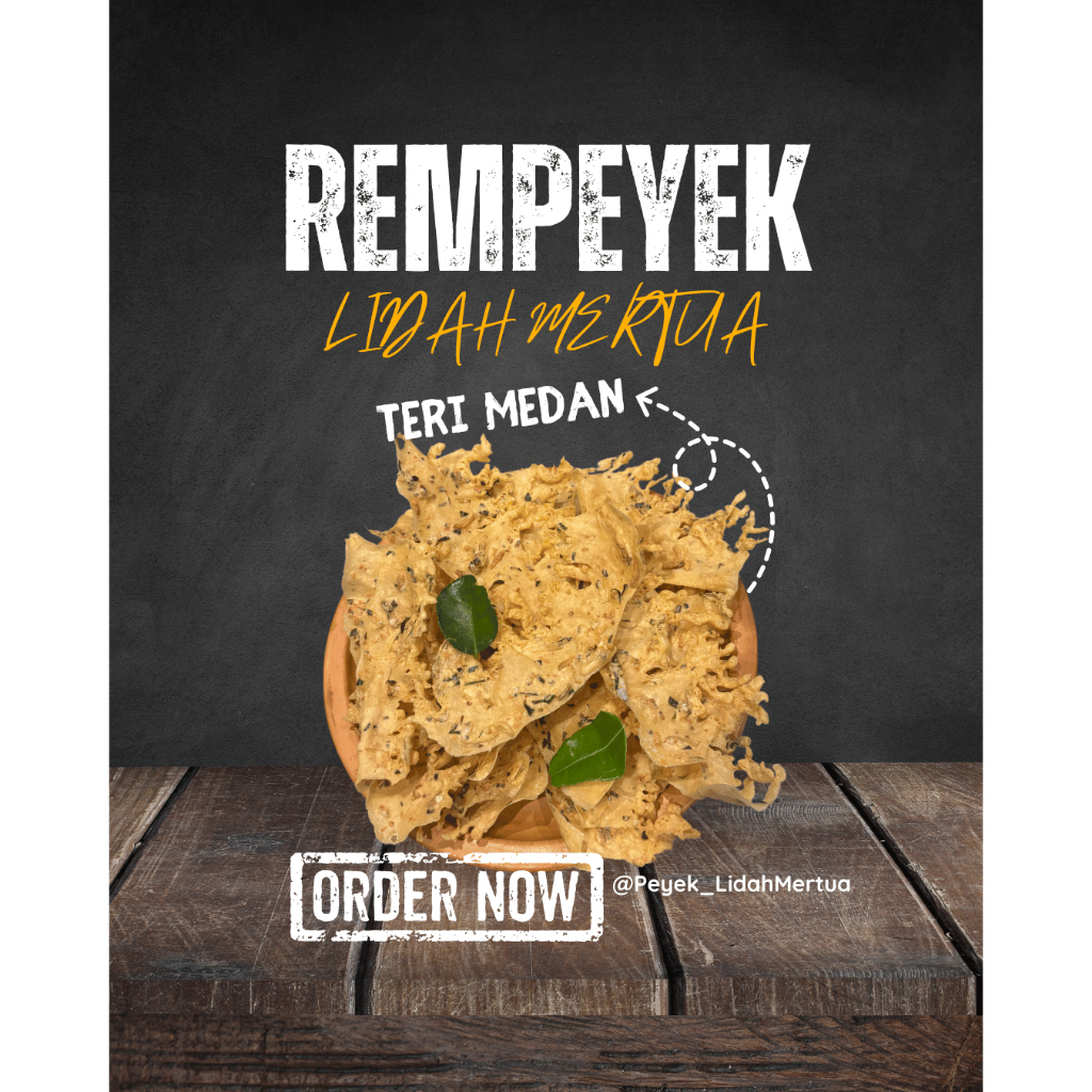 

Rempeyek Lidah Mertua - Teri Meda Premium Mak Kriuk