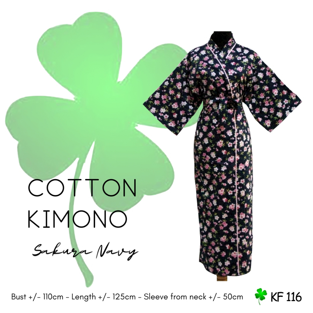 Kimono Katun motif jepang - Sanny apparel