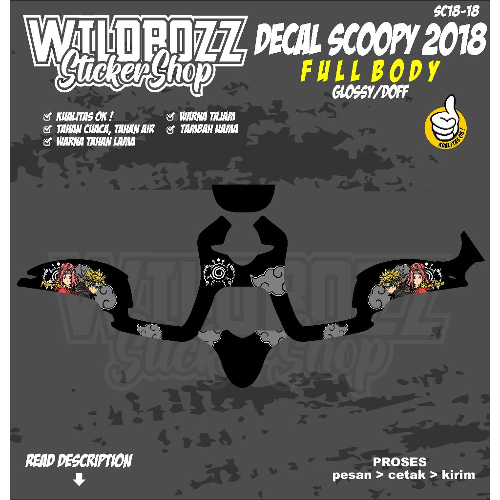 decal scoopy 2018 keren full body (sc18-18) wildbozz sticker
