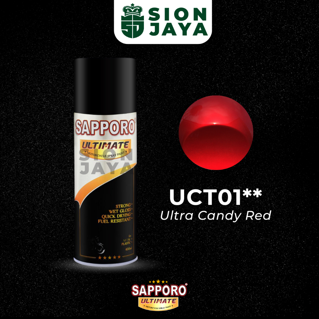 Pilox / Pylox / Cat Semprot Sapporo Ultimate Candy Merah UCT01 Ultra Candytone Red