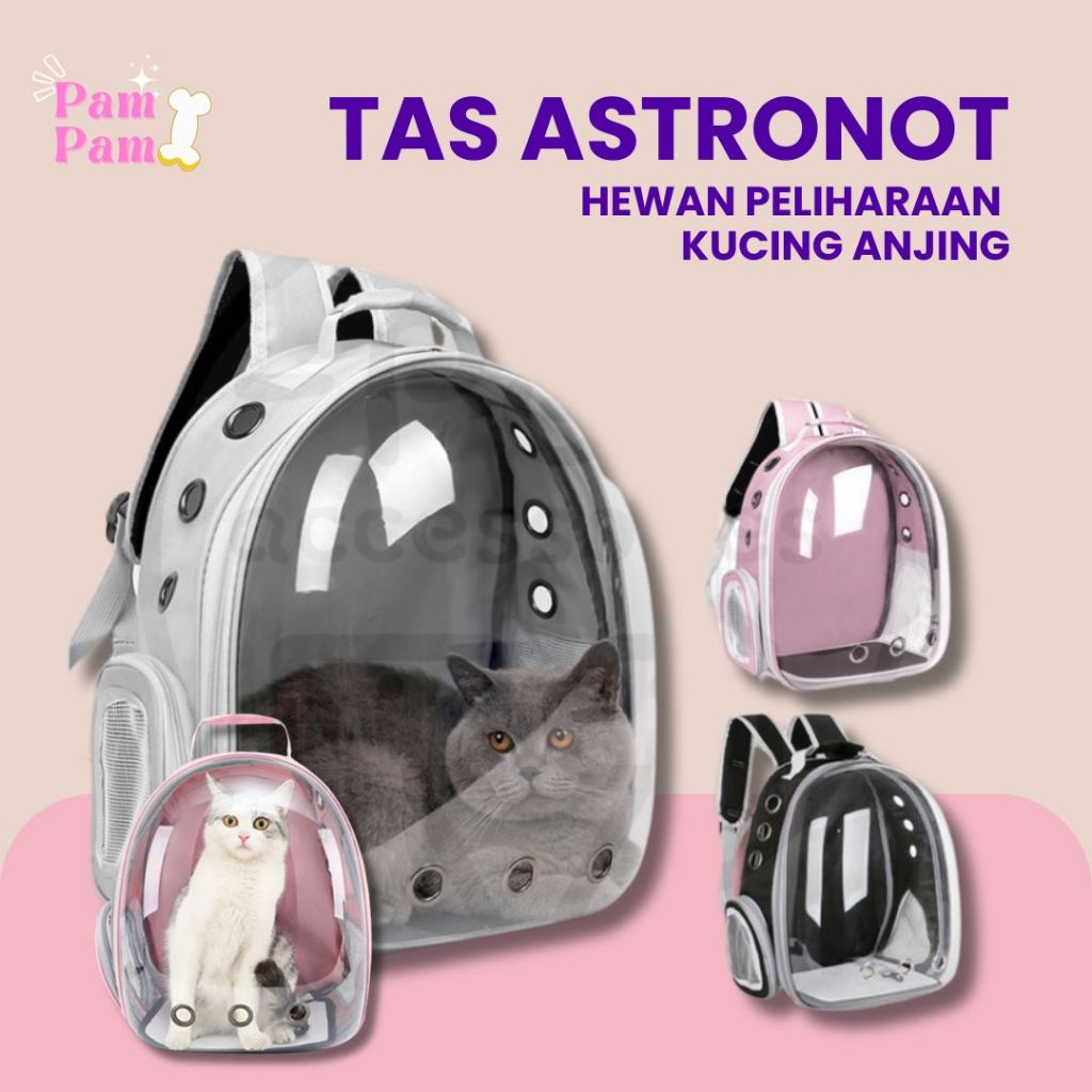 Tas Ransel Astronot Kucing Transparan Tas Astronaut Kucing Besar Pet Accessories Tas Kucing Astronot