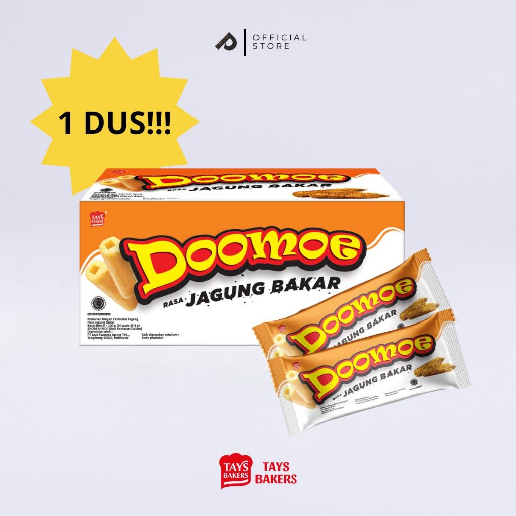 

DOOMOE SNACK CAMILAN STIK RASA JAGUNG BAKAR 1 DUS ISI 12 BOX - GROSIR