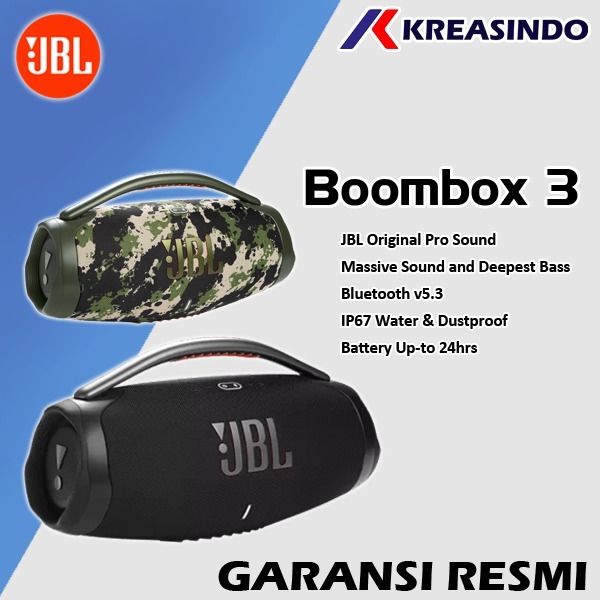 JBL Boombox 3  / Boom Box 3 / Boombox3 Portable Bluetooth Speaker Original Garansi Resmi IMS