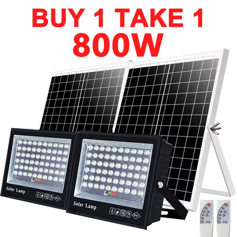 Beli 1 gratis 1 lampu tenaga surya solar sell 800 watt komplit lampu panel surya otomatis outdoor wa