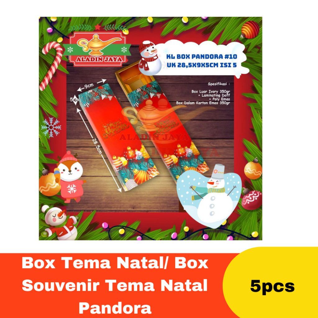 Box Tema Natal/ Box Souvenir Tema Natal Pandora