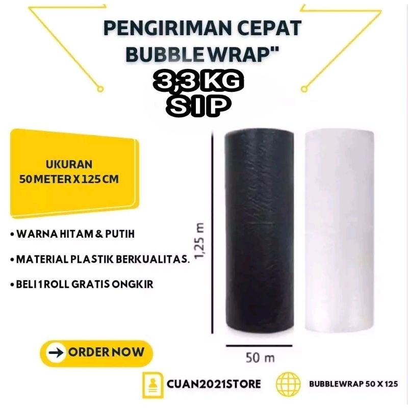 

BUBBLE WRAP SIP Hitam 125cm x 50meter (3,3kg)
