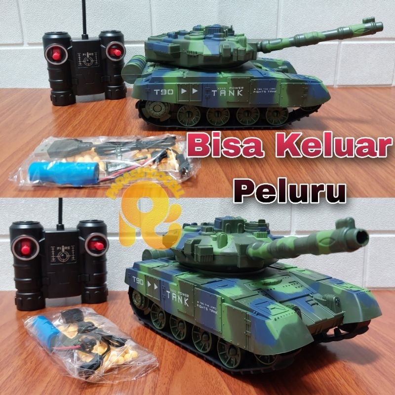 Mainan RC Tank Super Armed Bisa Nembak Pluru Gel