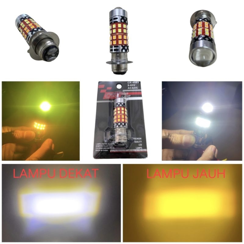 Lampu Led Motor H6 Laser + 40 SMD PNP H6 Bebek Matic Skutik 20 Watt