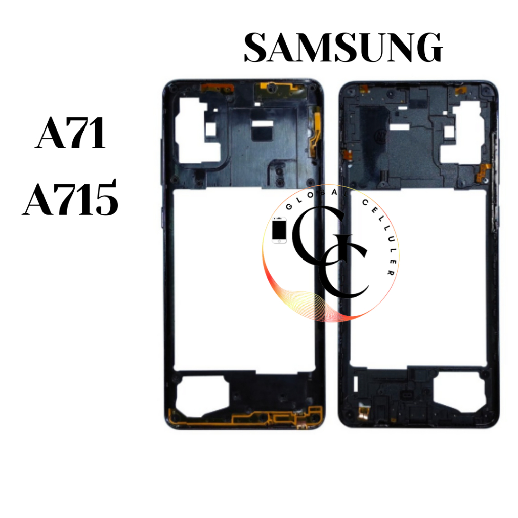 Bezel+Backdoor Samsung A71 A715 Original (Tulang Samping penutup mesin)