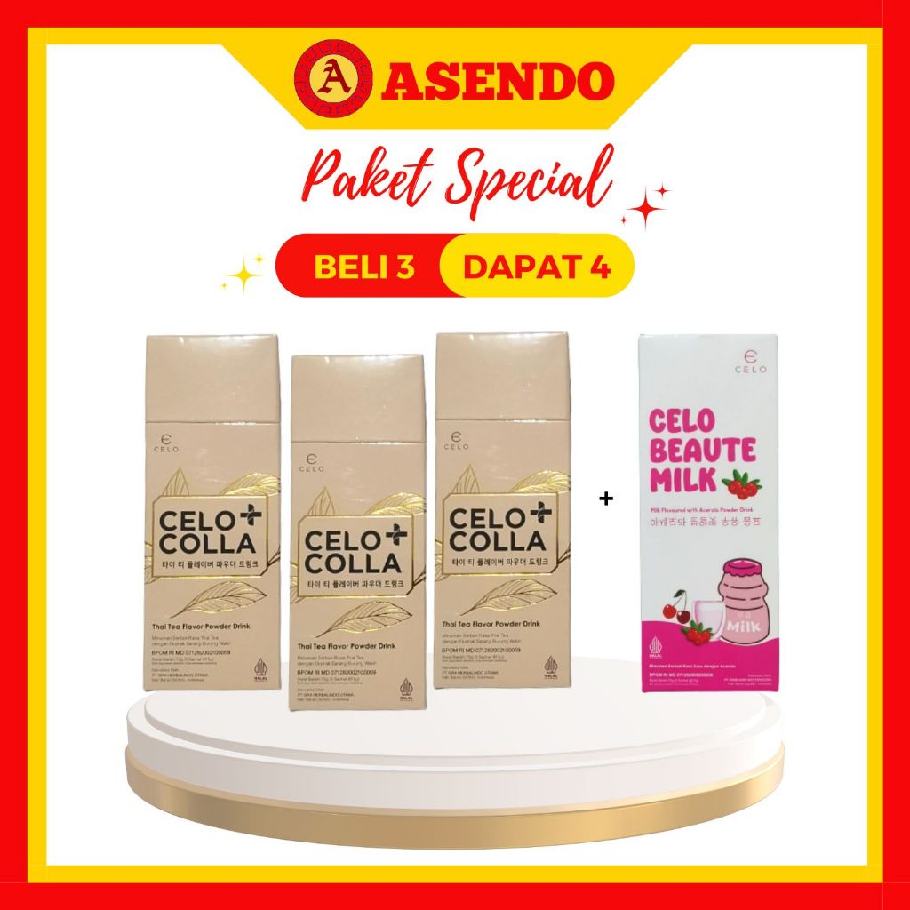 

{ BELI 3 DAPAT 4 } CELO COLLA+ THAI TEA POWDER DRINK || ASENDO