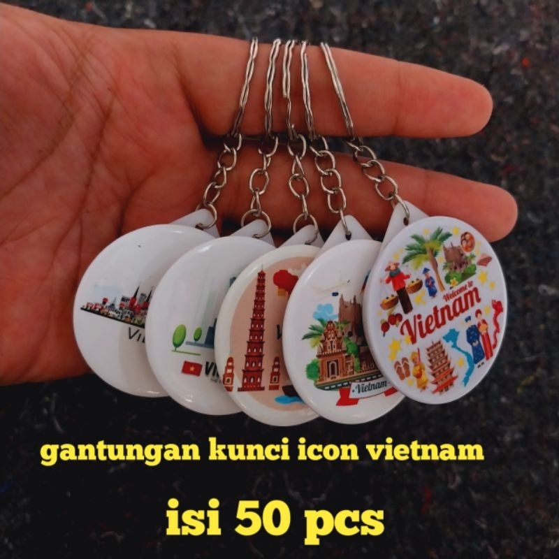 ISI 50 PCS GANTUNGAN KUNCI VIETNAM SOUVENIR KEYCHAIN VIETNAM