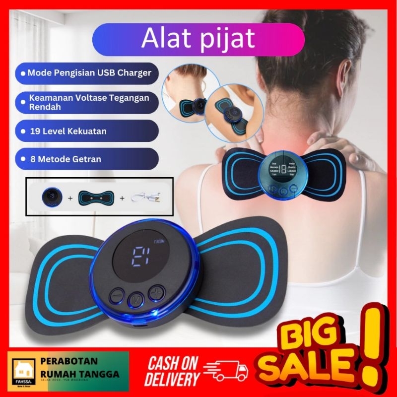 FAHSSA Alat Pijat Elektrik Otomatis Alat Pijat Leher Punggung | Alat Terapi Akupunktur Sirkulasi Dar
