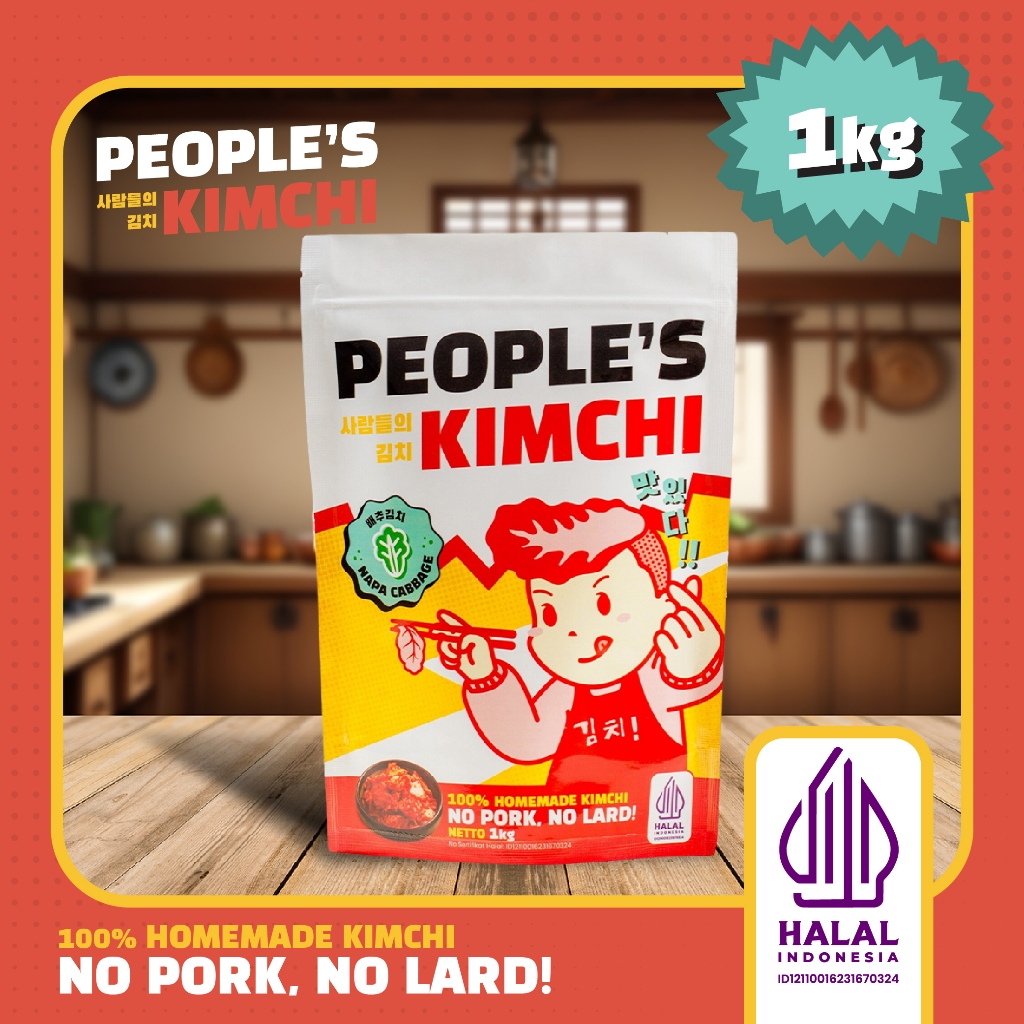 

Kimchi halal 1 kilogram sawi putih homemade Peoples kimchi